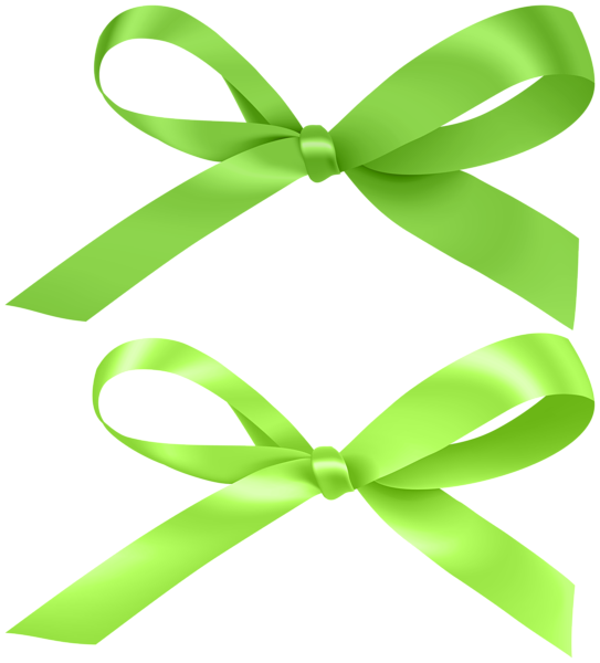 This png image - Green Bow Set Clipart Image, is available for free download