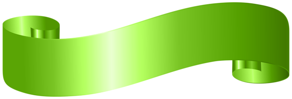 This png image - Green Curled Banner PNG Clipart, is available for free download