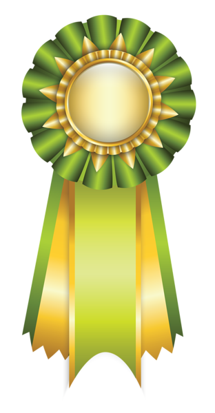 This png image - Green Rosette Ribbon PNG Clipart Picture, is available for free download