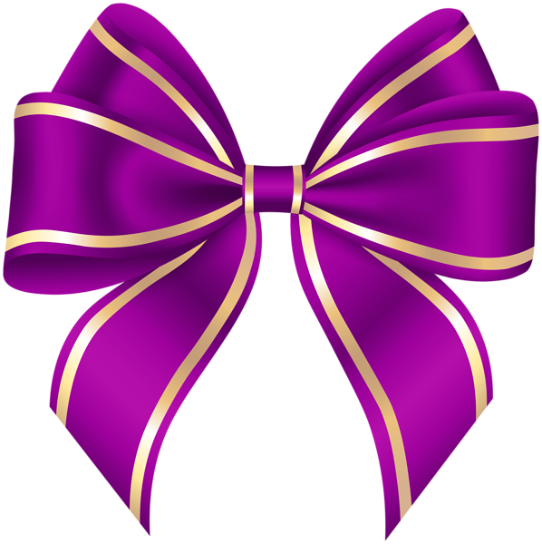 This png image - Purple Gold Bow Decoration PNG Clipart, is available for free download