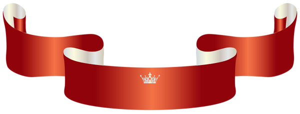 This png image - Red Banner with Crown PNG Clipart Image, is available for free download