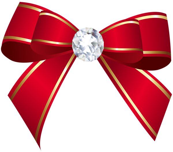 This png image - Red Bow with Diamond PNG Clip Art Image, is available for free download