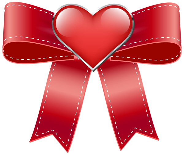This png image - Red Bow with Heart Transparent PNG Clip Art Image, is available for free download