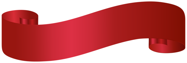 This png image - Red Curled Banner PNG Clipart, is available for free download