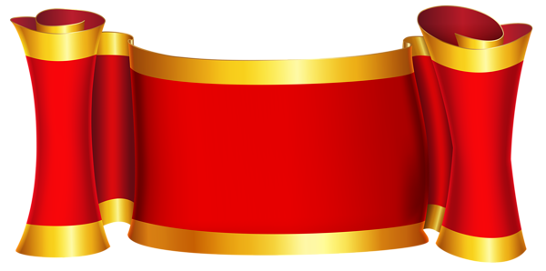 This png image - Red Gold Banner PNG Clip Art Image, is available for free download