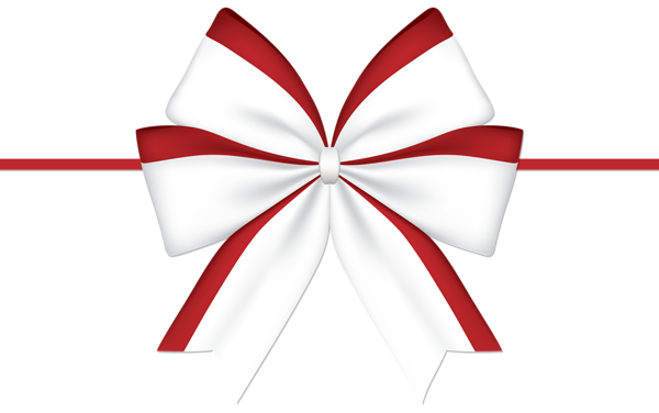 This png image - Red White Bow PNG Clipart Image, is available for free download