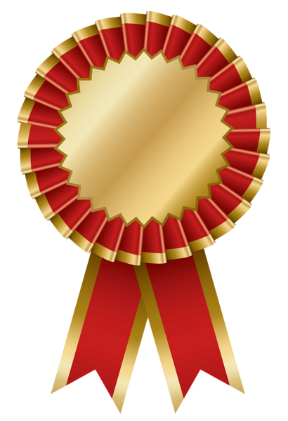 This png image - Red and Gold Transparent Rosette Ribbon PNG Clipart, is available for free download