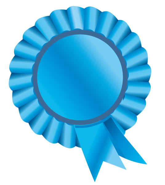 This png image - Rosette Ribbon Blue Clipart Picture, is available for free download