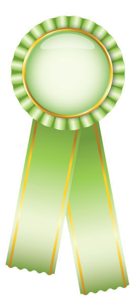This png image - Rosette Ribbon Green PNG Clipart Picture, is available for free download