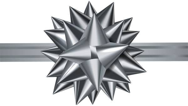 This png image - Silver Deco Bow Transparent PNG Image, is available for free download