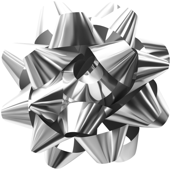This png image - Silver Foil Bow Clip Art Image, is available for free download