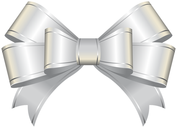 Long White Bow Clip Art