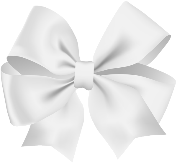 Long White Bow Clip Art