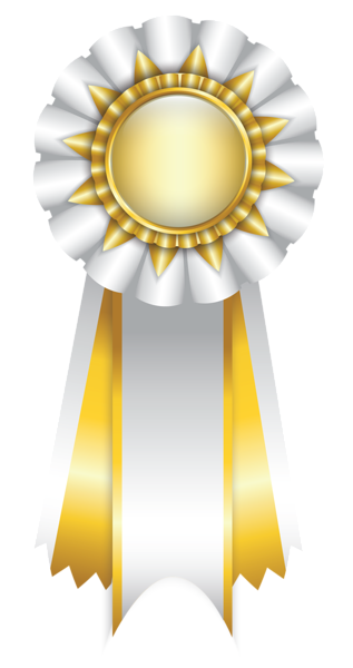 This png image - White Rosette Ribbon PNG Clipart Picture, is available for free download
