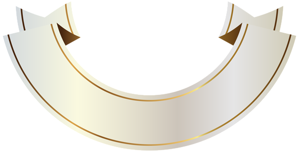 White and Gold Banner Clipart PNG Picture | Gallery ...