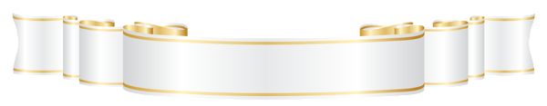 White and Gold Banner PNG Clipart Picture | Gallery ...