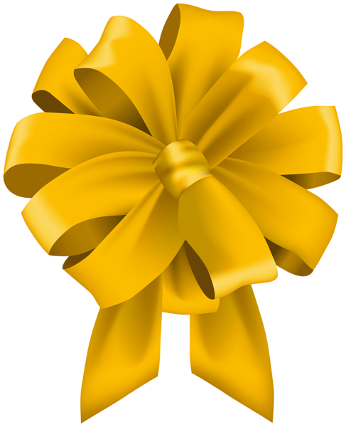 This png image - Yellow Bow PNG Clip Art, is available for free download