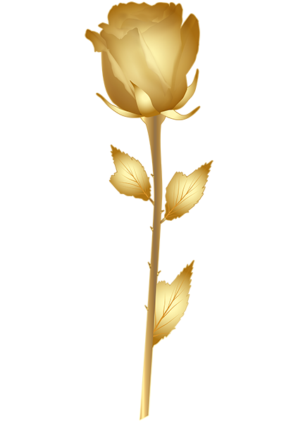This png image - Beautiful Gold Rose PNG Clip Art Image, is available for free download