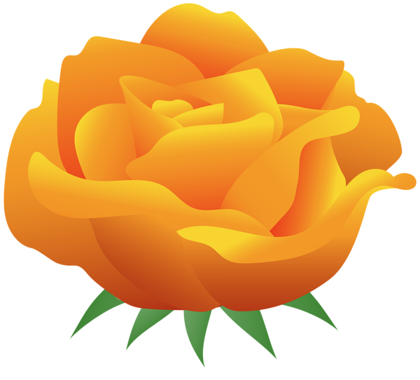 This png image - Decorative Orange Rose PNG Transparent Clipart, is available for free download