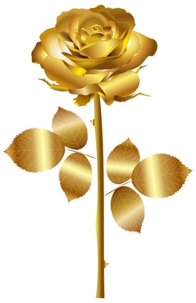 This png image - Gold Rose PNG Clip Art Image, is available for free download