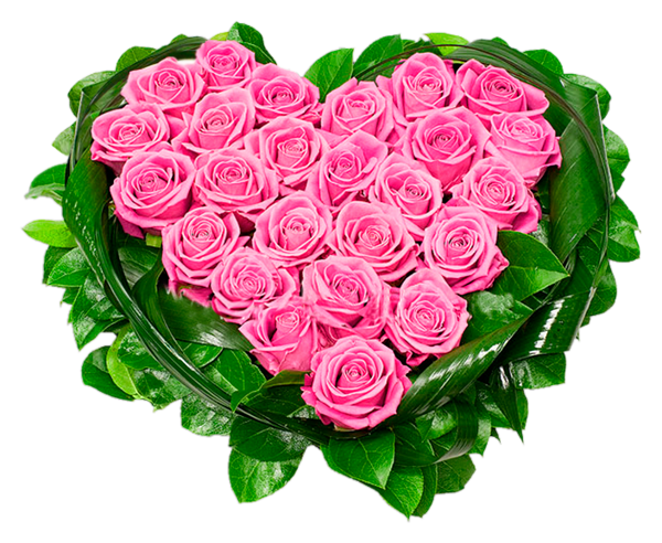 This png image - Heart of Pink Roses PNG Clipart Picture, is available for free download