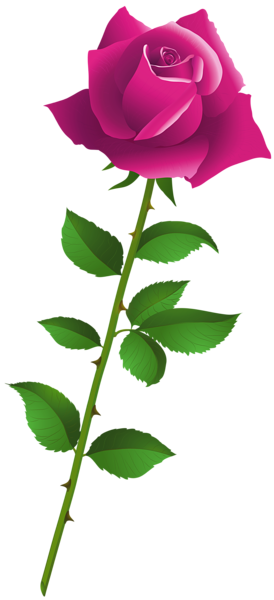 Pink Rose Cartoon Style PNG Clipart | Gallery Yopriceville - High ...