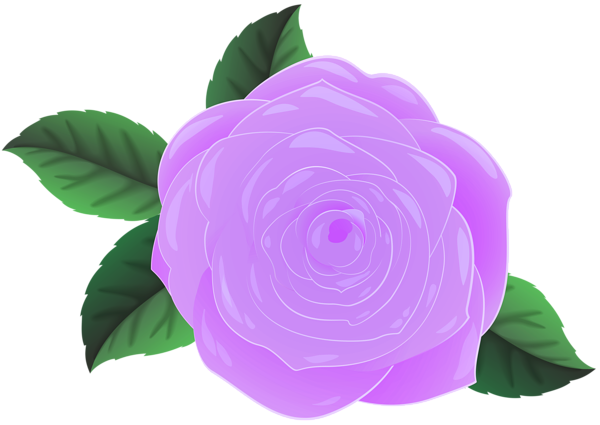 This png image - Purple Rose and Leaves PNG Clipart, is available for free download