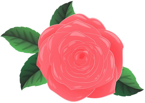 This png image - Red Rose and Leaves PNG Clipart, is available for free download