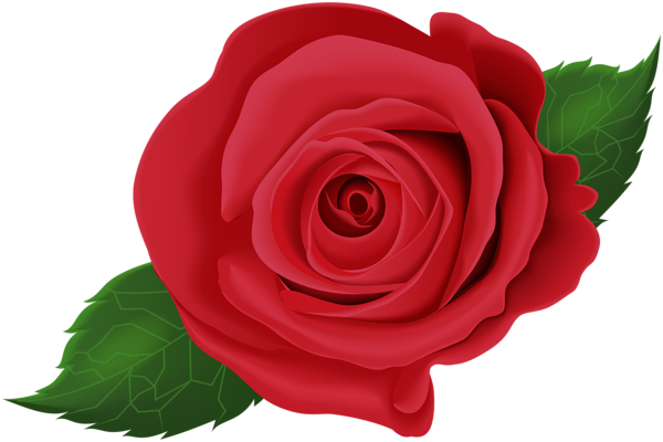 This png image - Red Rose with Leaves PNG Clip Art Image, is available for free download