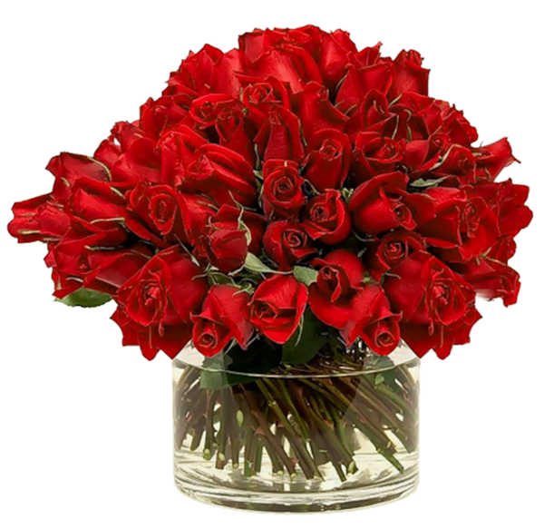 This png image - Transparent Red Roses in Vase, is available for free download