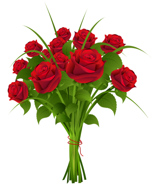 This png image - Transparent Rose Bouqet Red Clipart PNG Image, is available for free download