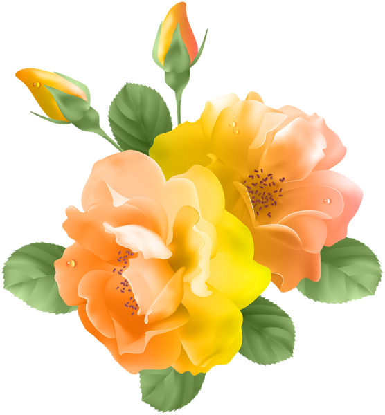 This png image - Yellow Orange Rose Transparent PNG Clip Art, is available for free download