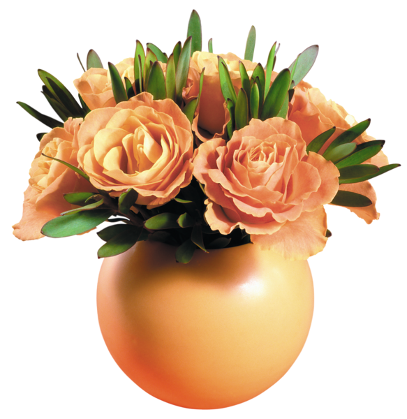 This png image - Yellow Rose Vase Transparent PNG Picture, is available for free download