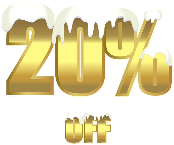 This png image - 20% Off Gold Winter Sale PNG Clipart, is available for free download