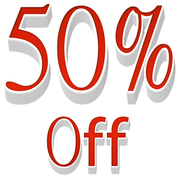 This png image - 50% Off Sale PNG Transparent Clipart, is available for free download