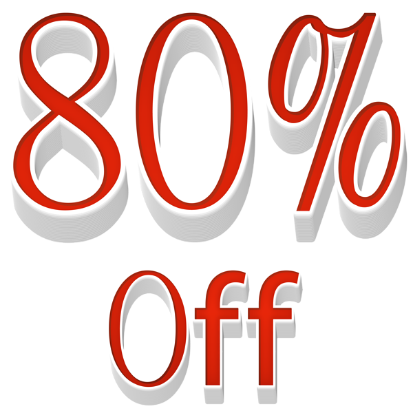 This png image - 80% Off Sale PNG Transparent Clipart, is available for free download