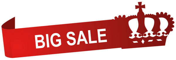 This png image - Big Sale Label with Crown PNG Clipart Image, is available for free download