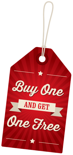 This png image - Buy One Get One Free Label PNG Clipart Image, is available for free download