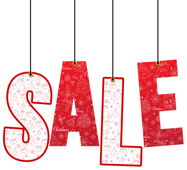 This png image - Christmas Hanging Sale Decoration PNG Clip Art Image, is available for free download