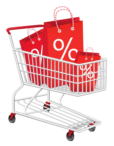 This png image - Discount Shopping Cart Clipart PNG Picture, is available for free download