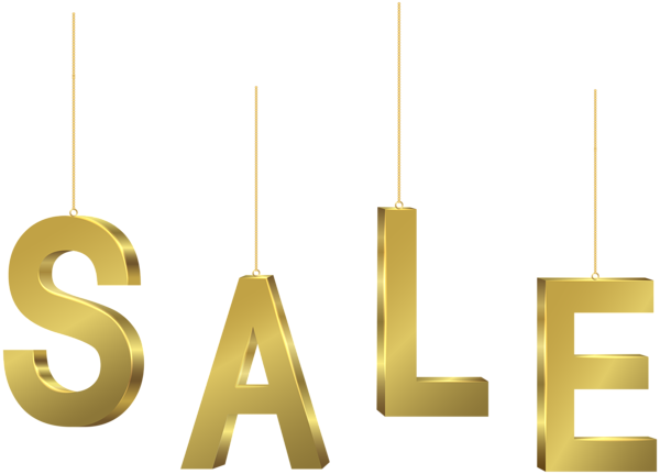 This png image - Gold Hanging Sale Transparent Clip Art Image, is available for free download