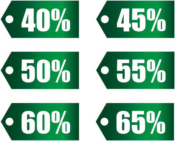 This png image - Green Discount Tags Set Part 2 Transparent PNG Image, is available for free download