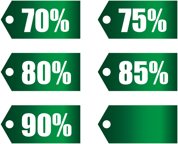 This png image - Green Discount Tags Set Part 3 Transparent PNG Image, is available for free download