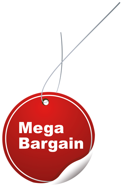This png image - Mega Bargain Label PNG Clipart Image, is available for free download
