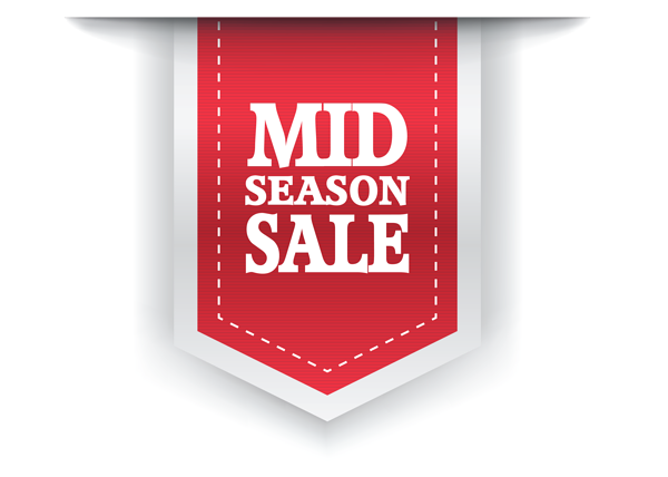 This png image - Red Mid Season Sale Label PNG Clipart Picture, is available for free download