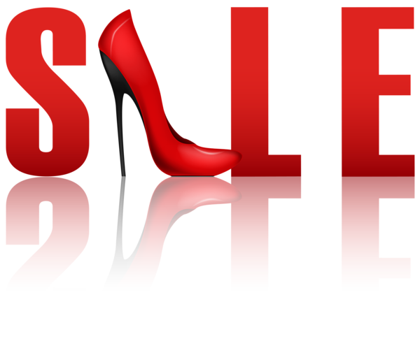 This png image - Sale with Red Heel Transparent PNG Clip Art Image, is available for free download