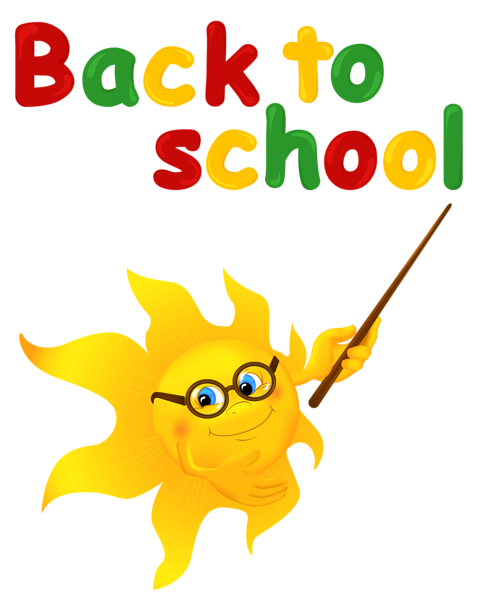 This png image - Back to School with Sun PNG Clipart Image, is available for free download