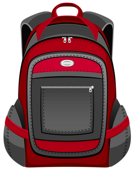 This png image - Black and Red Backpack PNG Vector Clipart, is available for free download