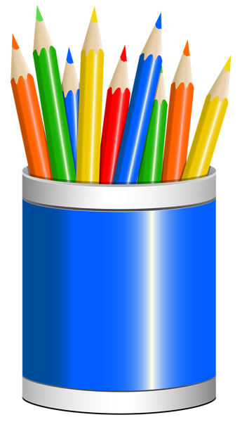 This png image - Blue Pencil Cup PNG Clipart Image, is available for free download