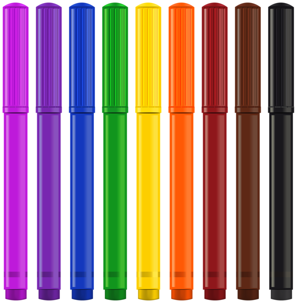 This png image - Felt Tip Pen Set PNG Clipart, is available for free download